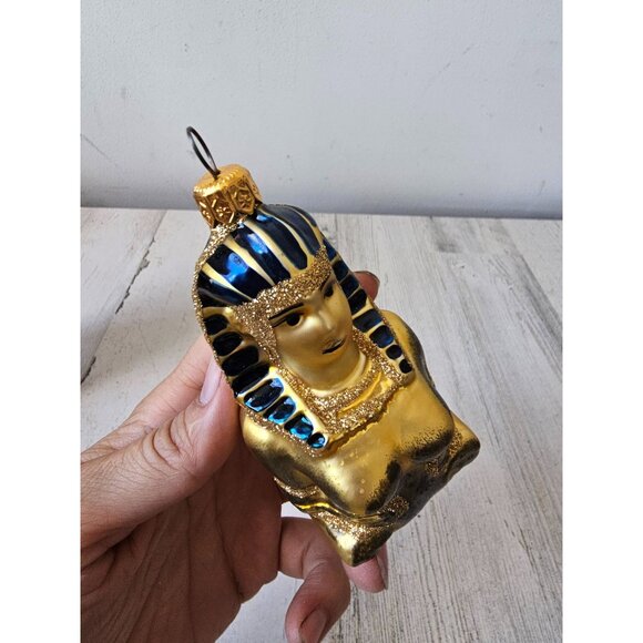 polonaise Egyptian princess sphinx gold ornament glass Xmas tree - Picture 6 of 9